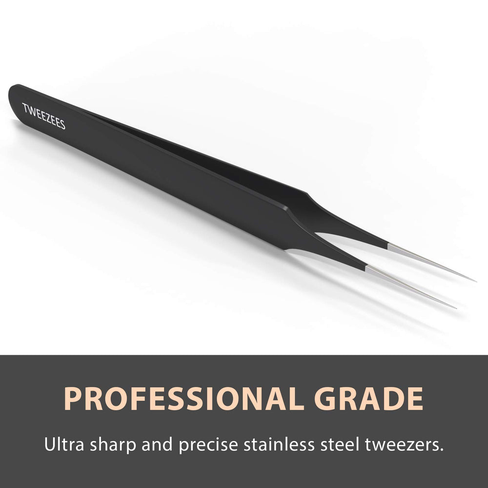 Tweezees precision-pointed tip tweezers help with delicate hair and splinters