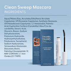 Safe for sensitive eyes Twenty Twenty mascara suitable for lens wearers.