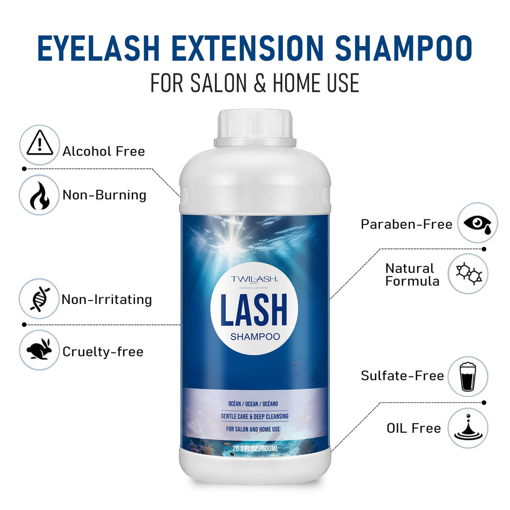 TWILASH BY DLY lash cleanser foam close up, light and fluffy