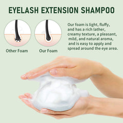 Twilash by DLY eye-friendly foam close-up for safe makeup removal.