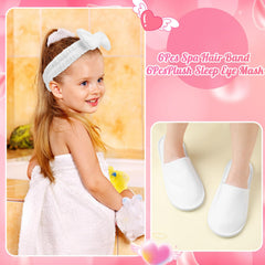 Twistover spa party 12-piece set arranged for a kid-friendly gathering