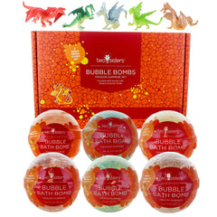 Two Sisters Dragon Bath Bombs pack front with vibrant colors and bubbling action