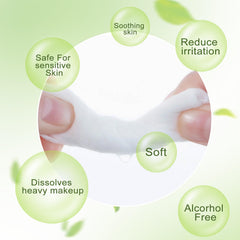 Twoworld towelettes measure 15x18 cm for full-face cleansing.