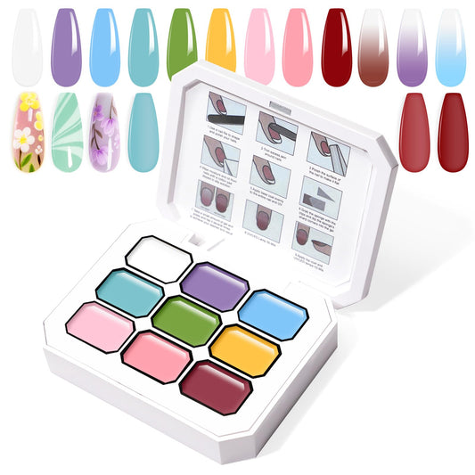 U-Shinein gradient painting gel palette for vibrant ombre nails