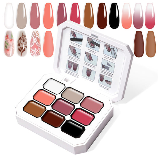U-Shinein gradient painting gel with nine colors for smooth ombre transitions