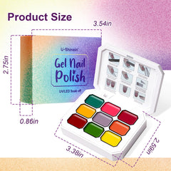 U-Shinein complete gradient kit suits beginners for at-home nail art.