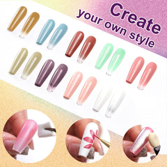 Soft, durable nail sponge blocks used for smooth gradient application.