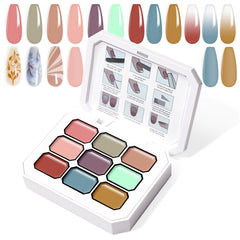 U-Shinein Gradient Painting Gel ombre palette swatches for rich, blendable gradients.