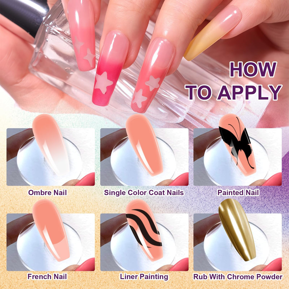 U-Shinein rose almond shades create subtle gradient effects