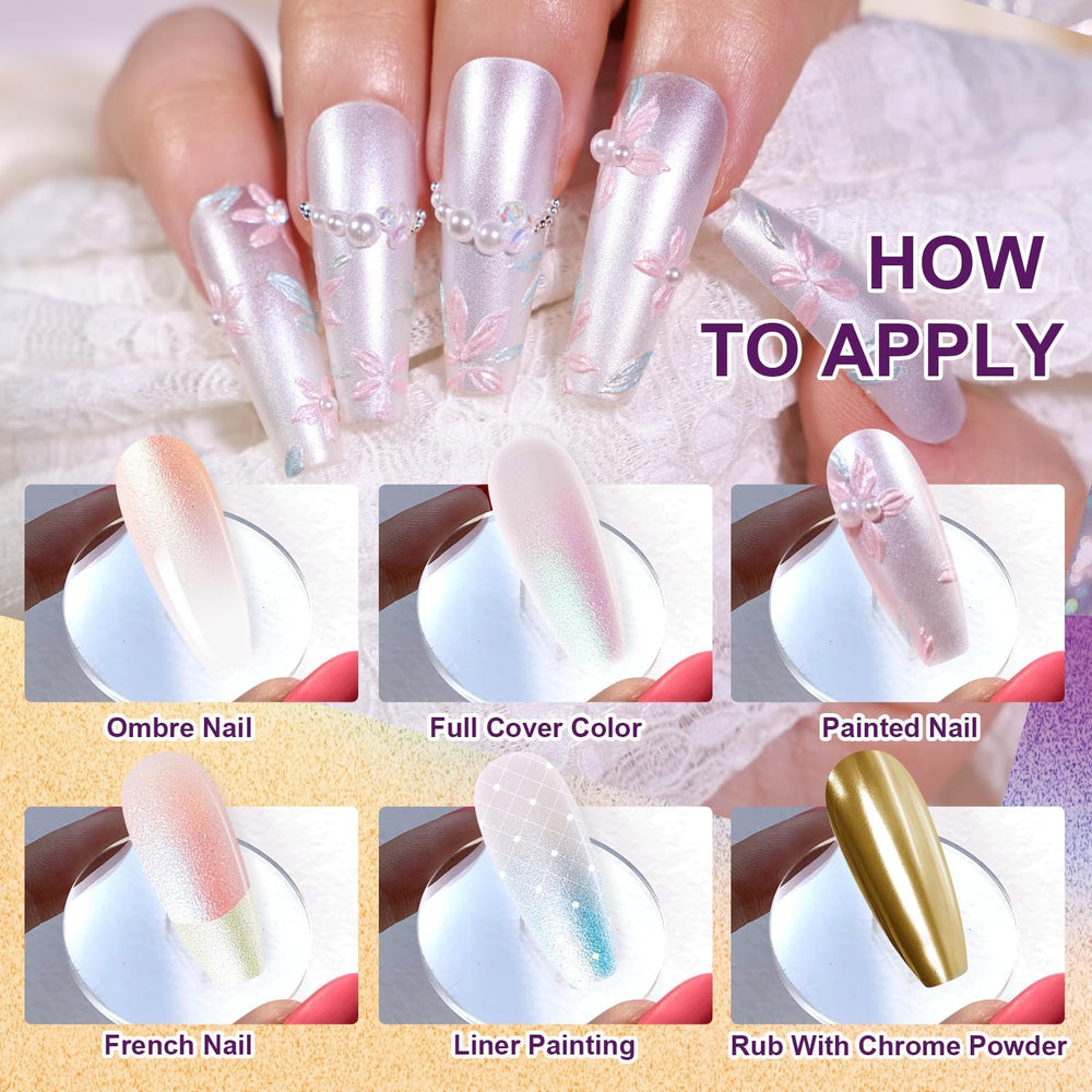 U-Shinein Premium nail sponge blocks for smooth, reusable blending.