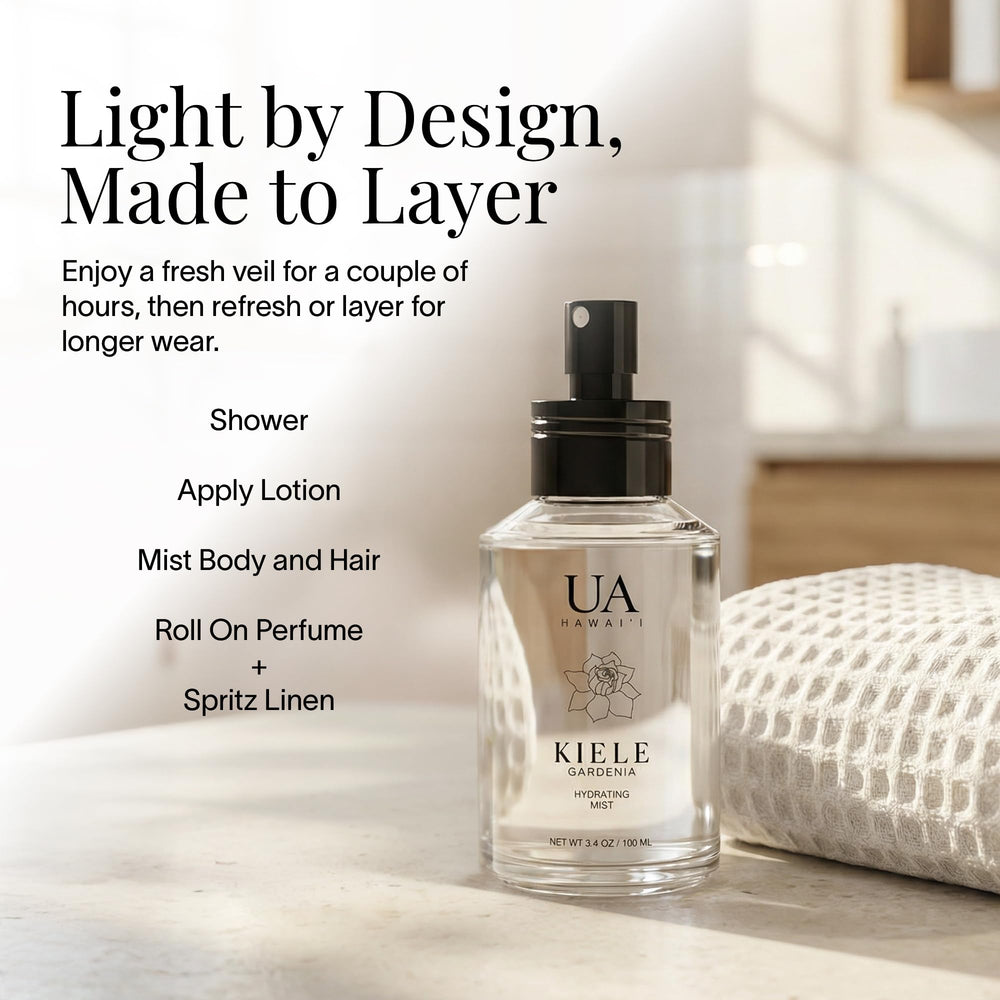 Ua Body Kiele Gardenia vegan cruelty-free symbol indicating ethical skincare.
