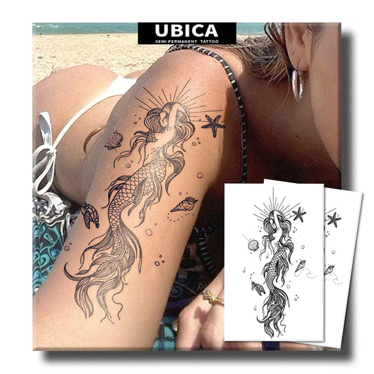 UBICA large semi-permanent tattoo sheets pack for versatile body art ideas.