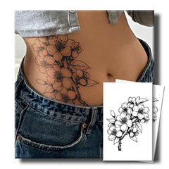 UBICA Tattoo Tech flowers with branches design on arm for long-lasting art.