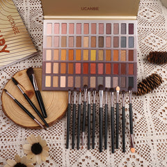 UCANBE palette open pan shows creamy neutrals and shimmer shades