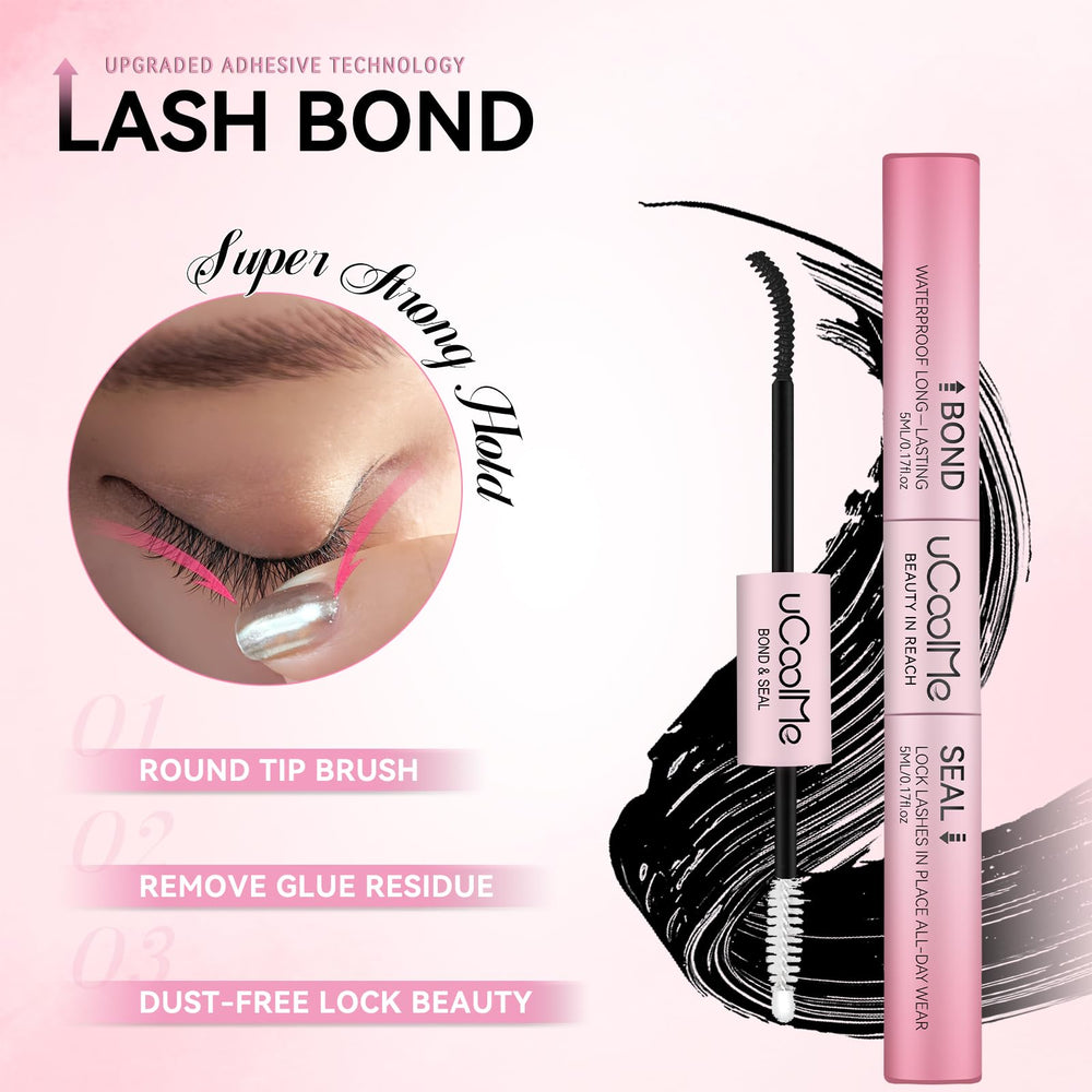 UcoolMe lash bond seal leak-proof cap ensures secure storage during travel.