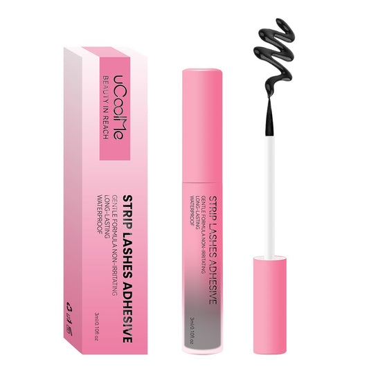 UCOOLME lash glue with black bottle cap for secure strip lashes all day