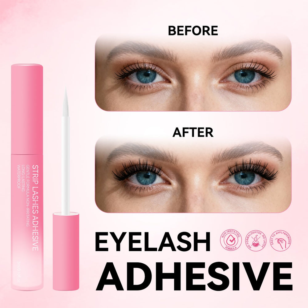 UcoolMe fast-drying formula dries clear for natural-looking lash lines.