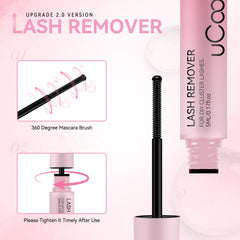 UCOOLME lash remover gel close-up demonstrates a safe, gentle formula.