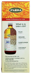 Udo's Choice DHA label close-up highlights algae-derived DHA and unrefined quality