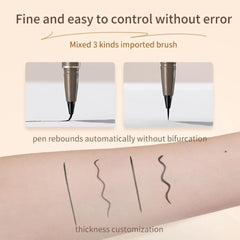 Ueuiu Judy Doll Liquid Eyeliner gray brown shade swatch.