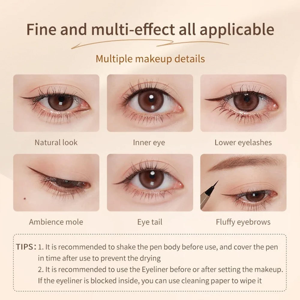 Ueuiu Judy Doll Liquid Eyeliner long-wear finish stays vibrant.
