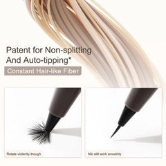 Ueuiu Judy Doll Liquid Eyeliner smudge-proof formula on eyelids.