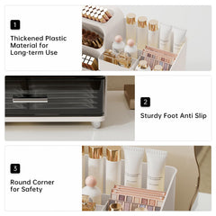 UFORU durable plastic organizer is waterproof and easy to clean for daily use.