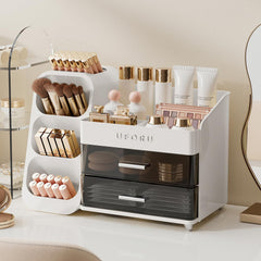 UFORU makeup organizer vanity compartments display cosmetics clearly and reduce clutter.