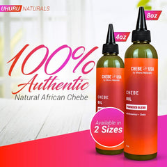 Uhuru Naturals Chebe Oil Powdered Blend ingredients closeup highlights olive and coconut oils