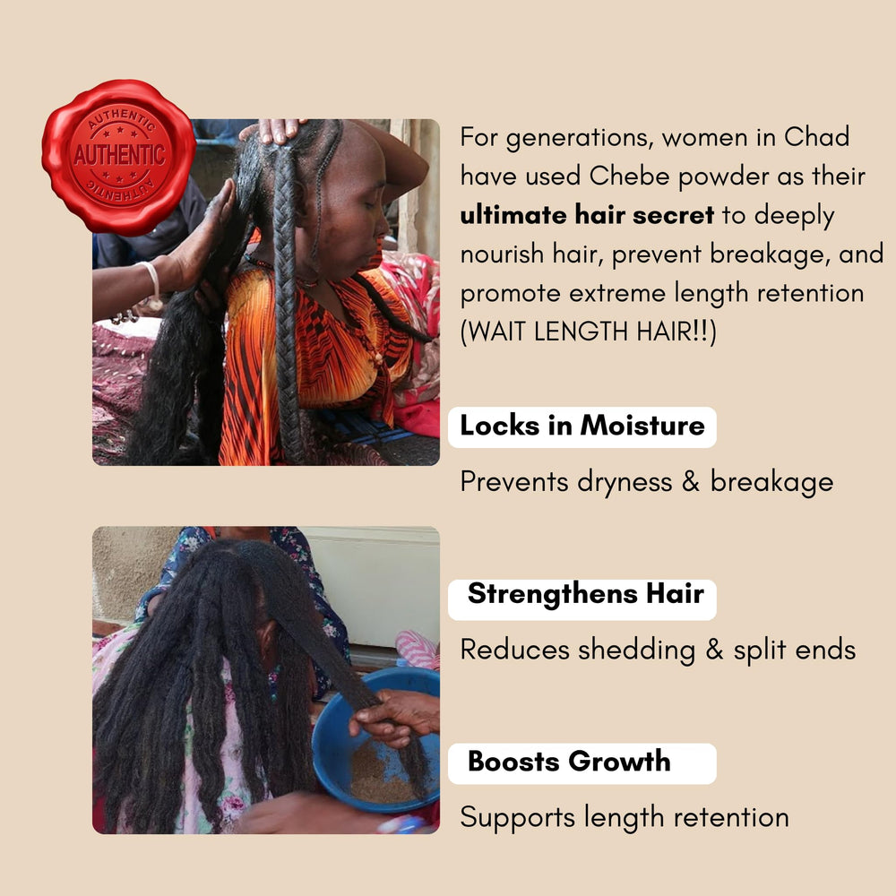 Uhuru Naturals Chebe Oil Powdered Blend texture closeup demonstrates rich nourishment