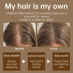 UIZELTA Batana Oil applied to hair for shine and strength.