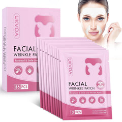 UKVOA forehead wrinkle patches pack shown for overnight smoothing and line visibility reduction