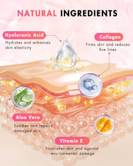 UKVOA patches on forehead skin demonstrate targeted care for fine lines