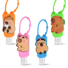 Ulbemoll refillable travel bottles with capybara pattern, compact 60ml for on-the-go toiletries.