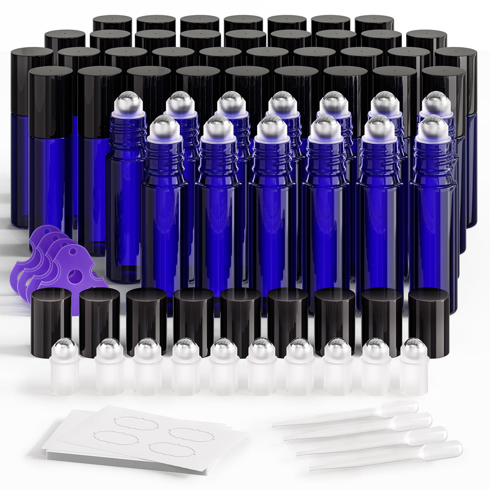ULG essential oil roller bottle 10ml cobalt blue for UV protection and portability