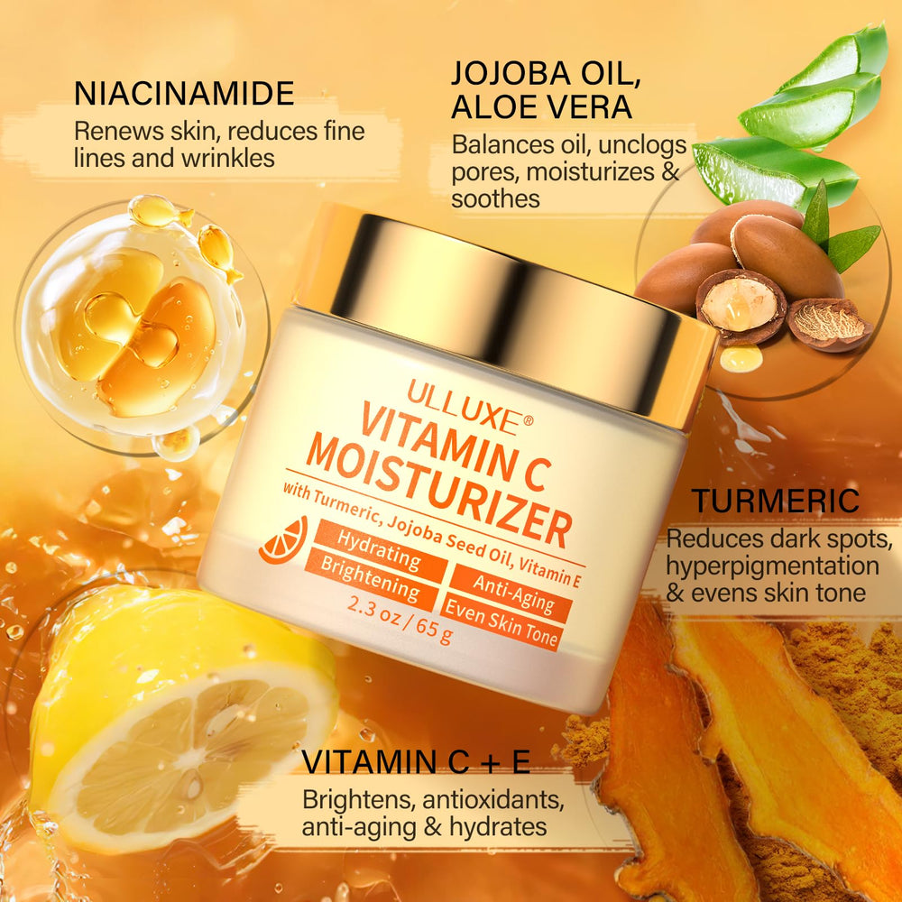 ulluxe Vitamin C Moisturizer niacinamide and squalane for barrier support