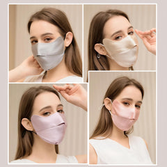 ULPOCMU Mulberry Silk Mask adjustable fit for personalized comfort.