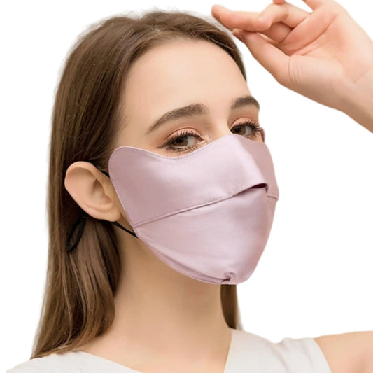 ULPOCMU Mulberry Silk Mask close-up reveals soft, breathable fabric.