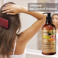 Ultikare Ginger Shampoo fragrance showcases mild ginger scent during wash.