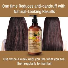 Ultikare Ginger Shampoo lather demonstrates cleansing action on the scalp.