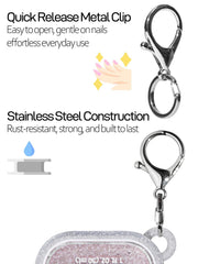 ULTRASKINX case with reinforced keychain hole keeps clips secure during travels.