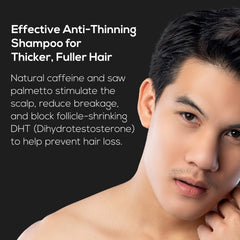 Ultrax Labs Hair Growth Shampoo on sink ready for everyday routine.