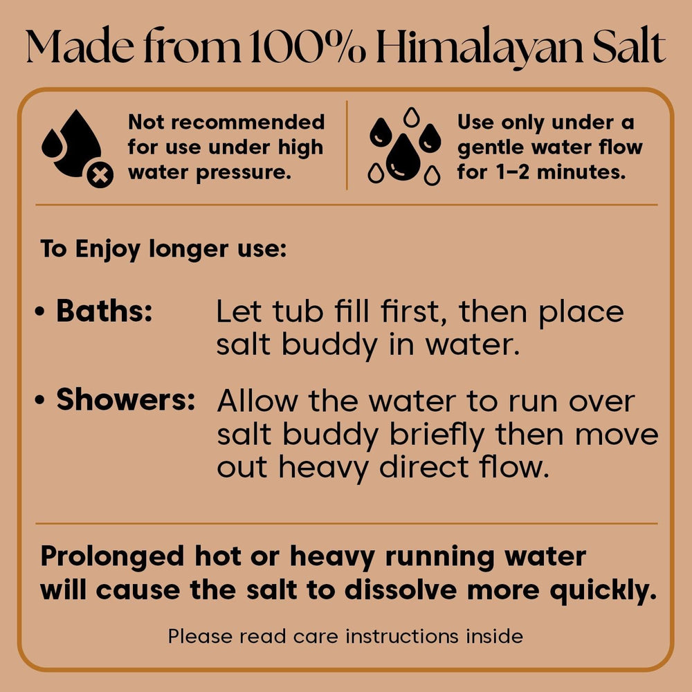 UMAID Salt Buddy in tub ready for a warm, mineral-rich soak.