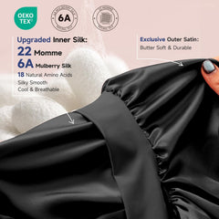 Umisleep Silk Bonnet adjustable tie band ensures secure, comfortable fit.