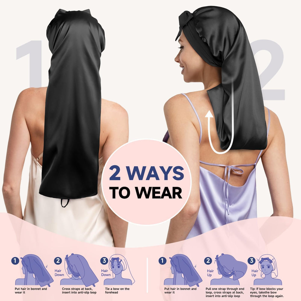 Umisleep Silk Bonnet reduces frizz and preserves moisture while you sleep.