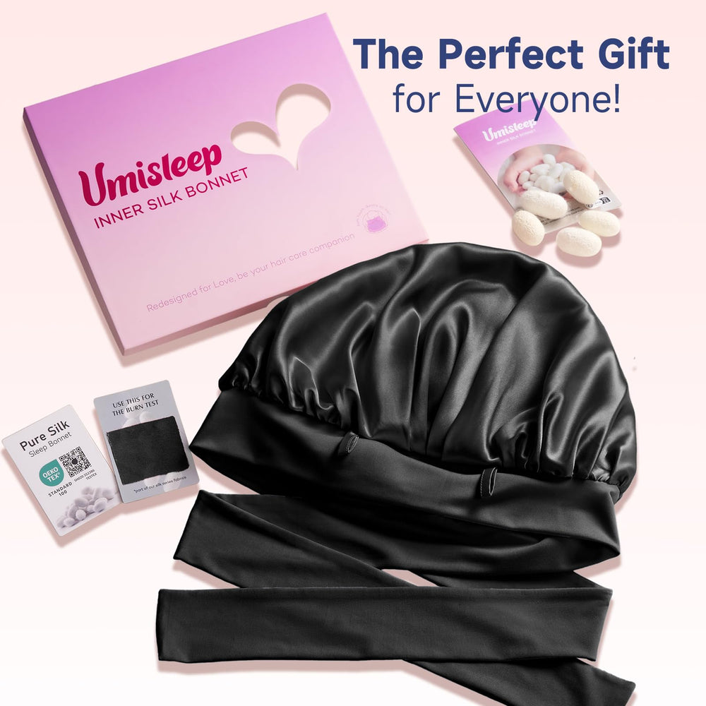 Umisleep Silk Bonnet helps preserve hairstyle overnight