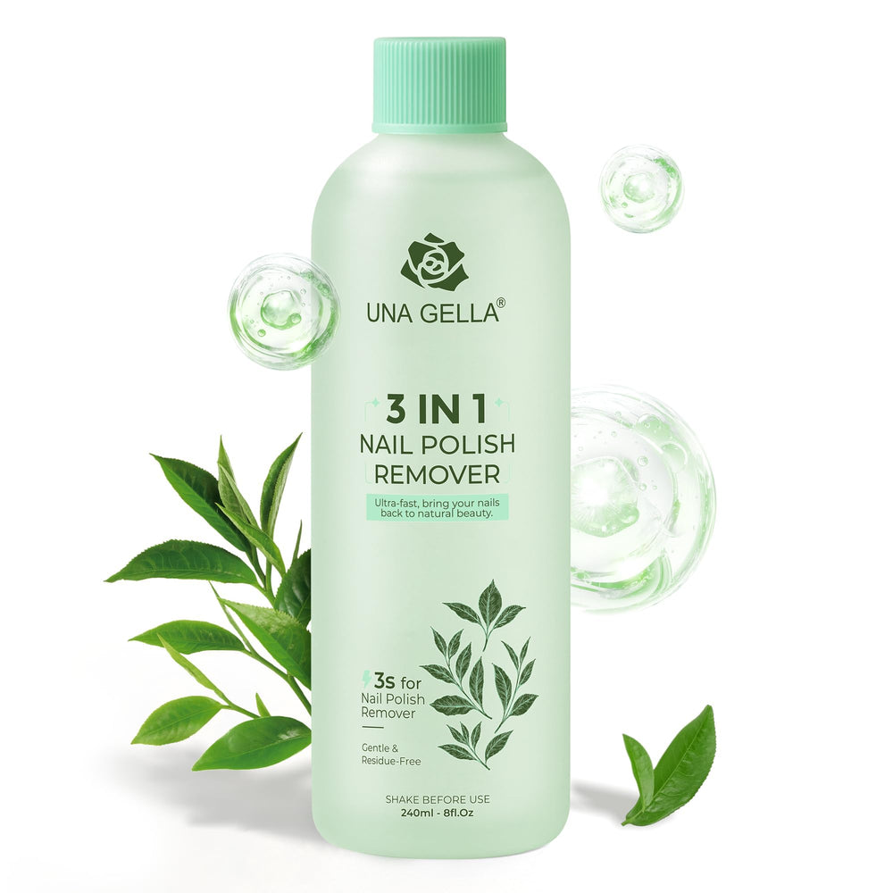 UNA GELLA Nail Polish Remover cap enables quick, easy removal
