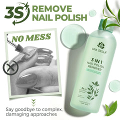 UNA GELLA cotton pad with remover ready for polish removal