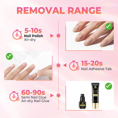 UNA GELLA Non-acetone remover with Vitamin E for smooth natural nails.