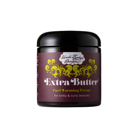 Uncle Funky's Daughter Extra Butter Curl Forming Creme jar front for smooth styling